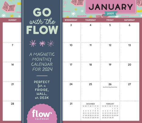 Go With The Flow: A Magnetic Monthly Calendar 2024 - Workman Calendars 9781523519606_a6813739-61c7-40a2-94a5-45d3dbaa12bb