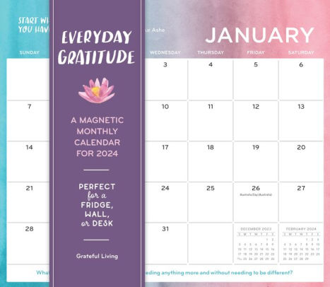 Everyday Gratitude Magnetic Wall Calendar 2024 - Workman Calendars 9781523519729_76a85946-4136-4cbc-8657-91b3641873bc
