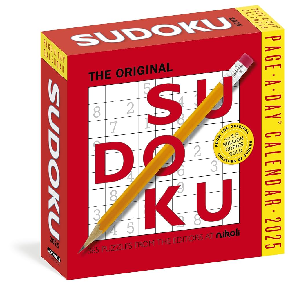 Original Sudoku Page-A-Day Calendar 2025 - Nikoli Publishing 9781523524686_ee3bb0b0-b217-462f-be47-28b93435230b