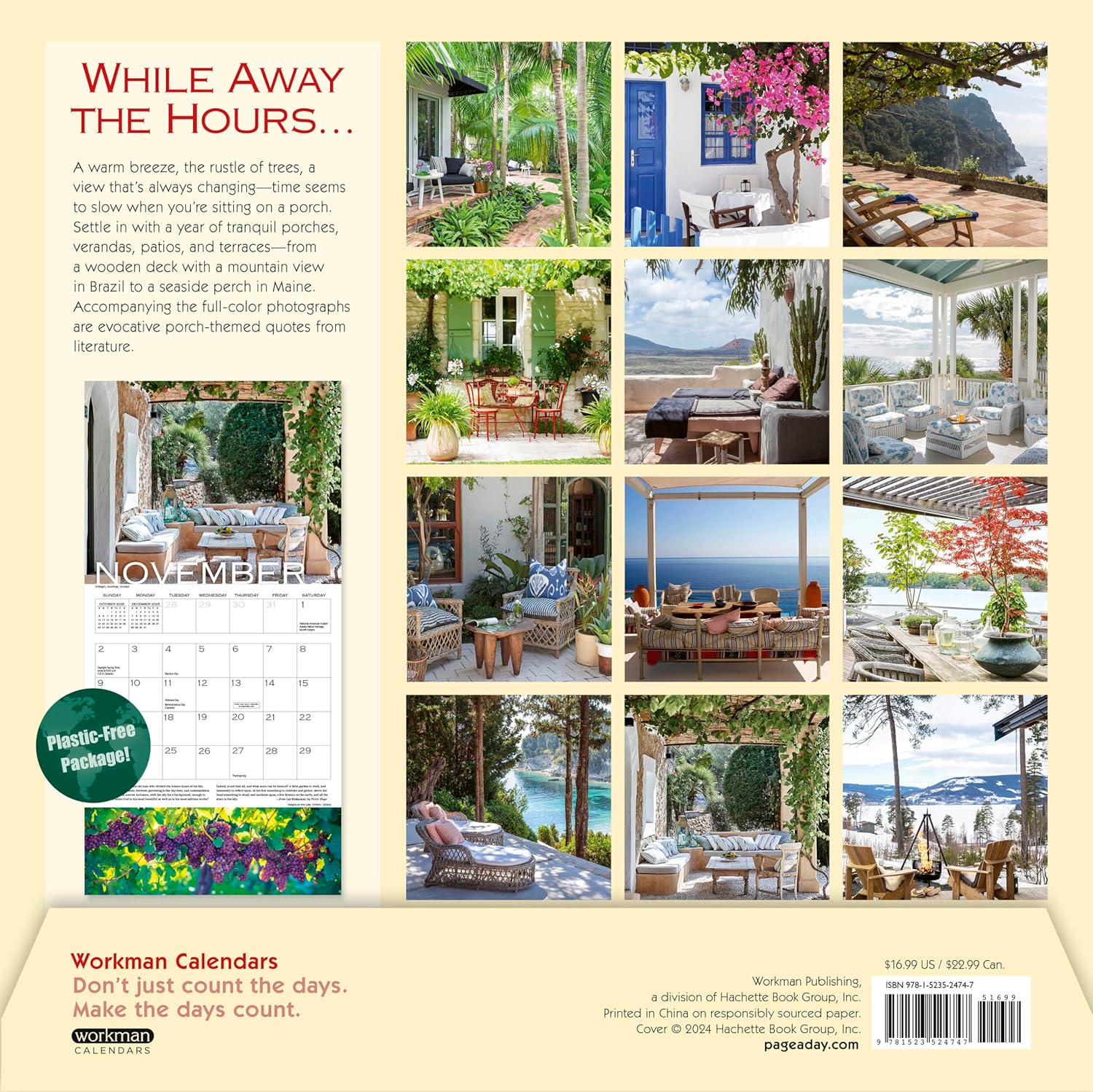 Out On The Porch Wall Calendar 2025 - Workman Calendars 9781523524747_1
