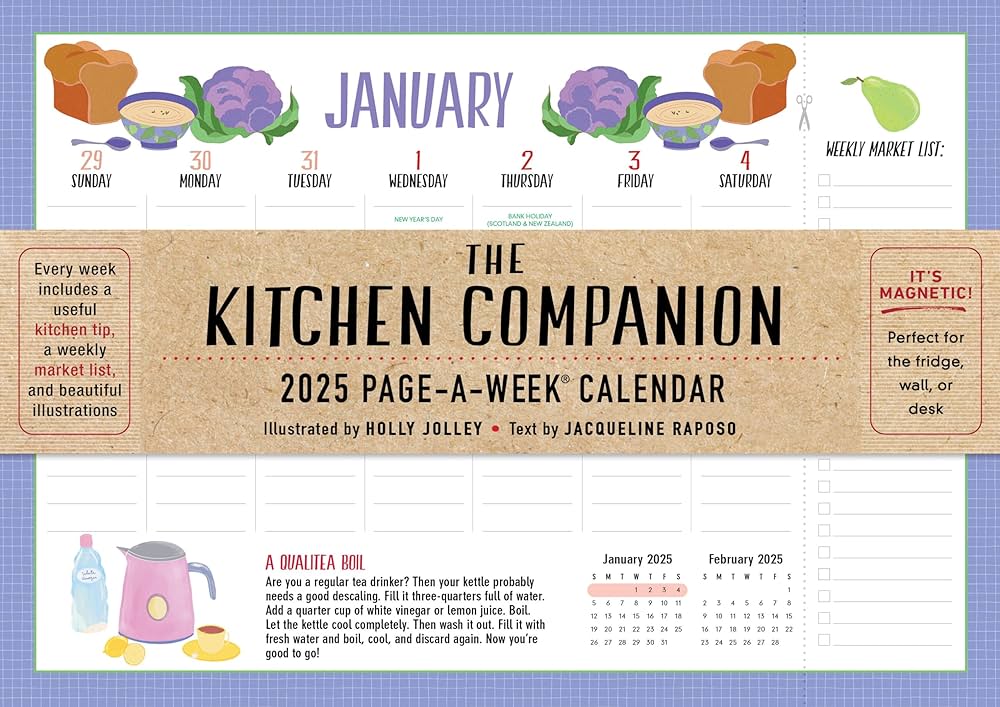 The Kitchen Companion Page-A-Week Calendar 2025 - Workman Calendars 9781523525133