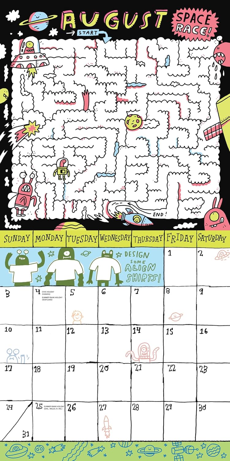 Kid's Awesome Activity Wall Calendar 2025 - Lowery. Mike 9781523526062_5