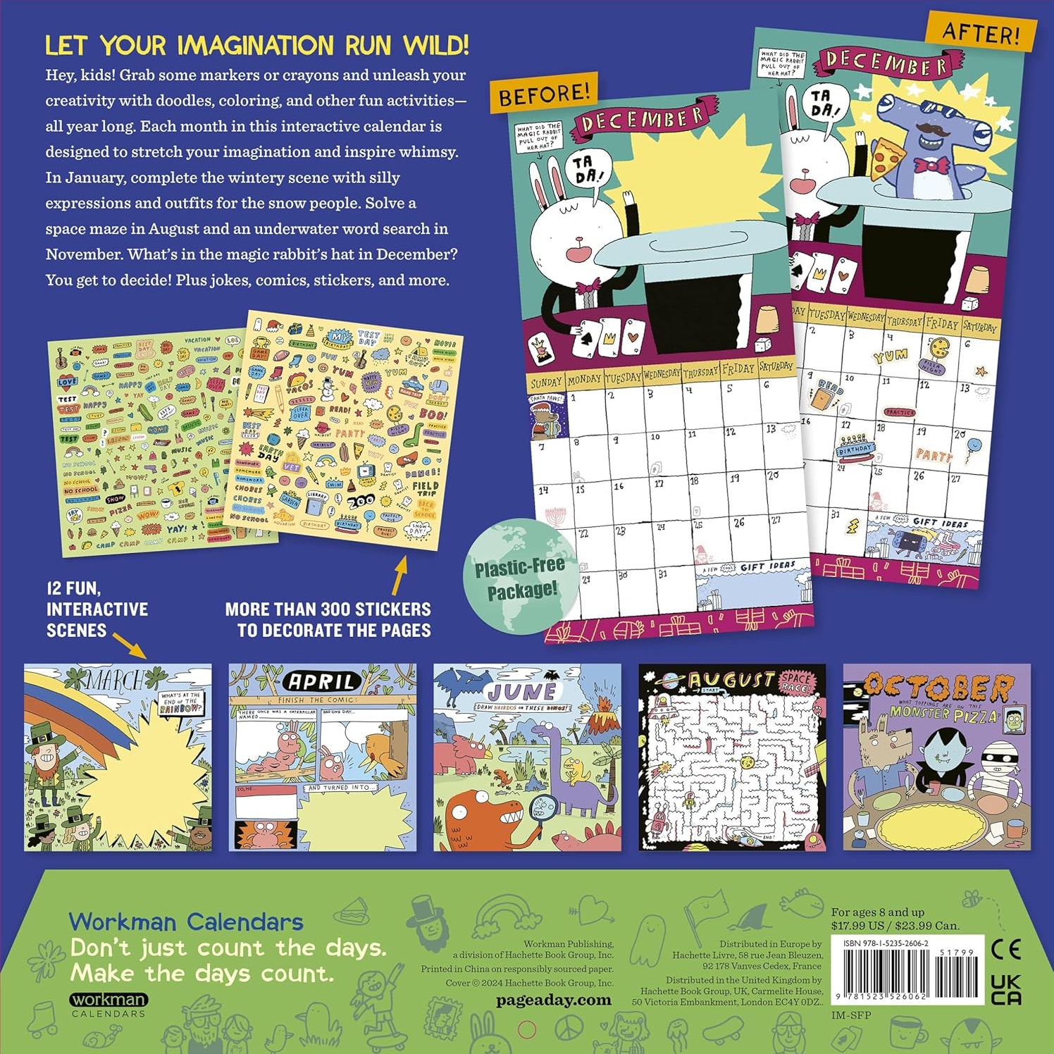 Kid's Awesome Activity Wall Calendar 2025 - Lowery. Mike 9781523526062_87ecf451-66e1-4b52-b64a-e931db4453cd