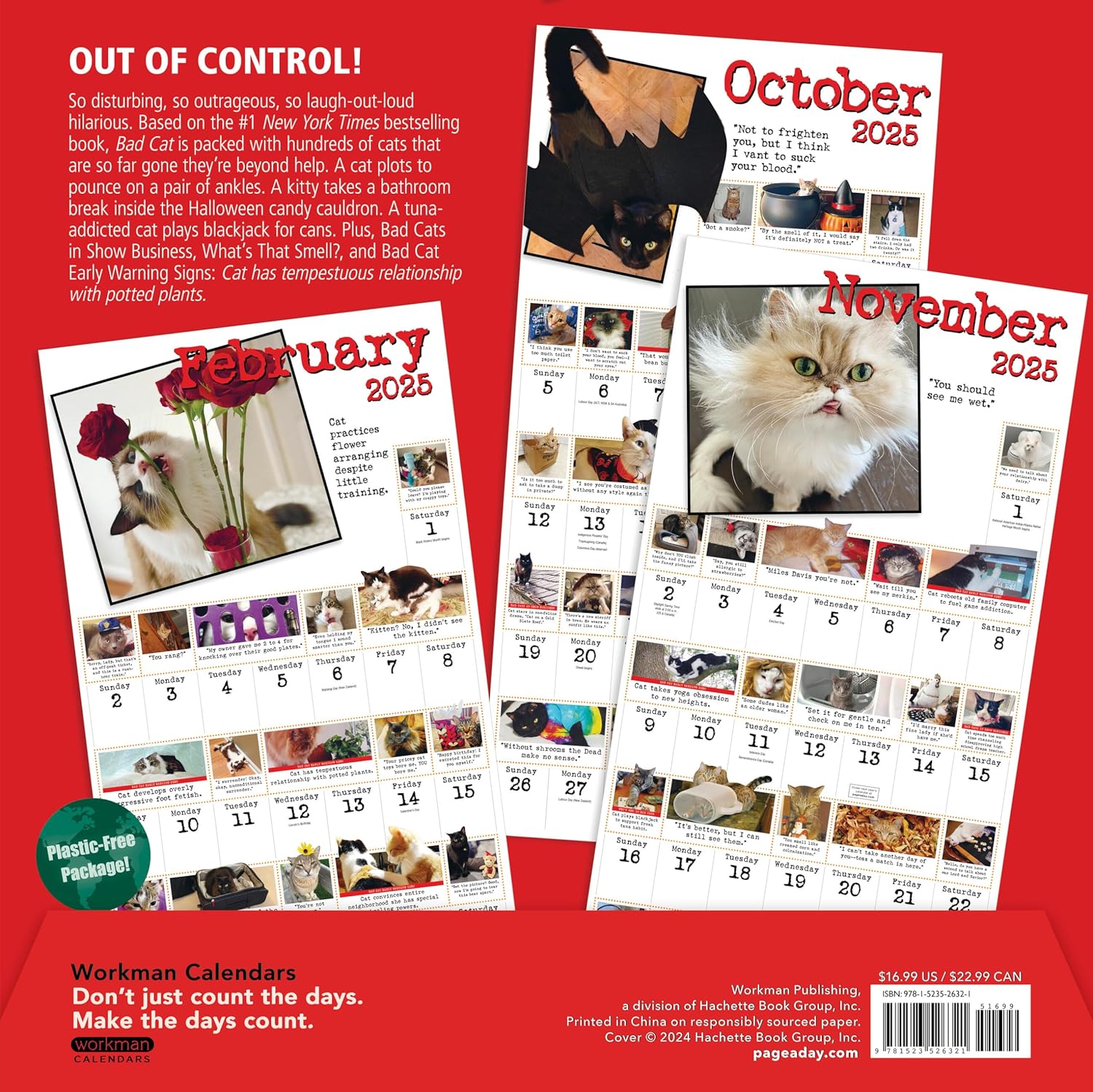 Bad Cat Wall Calendar 2025 - Prichett. Harry 9781523526321_8f721d1f-7674-480b-b99d-49840b1cde07