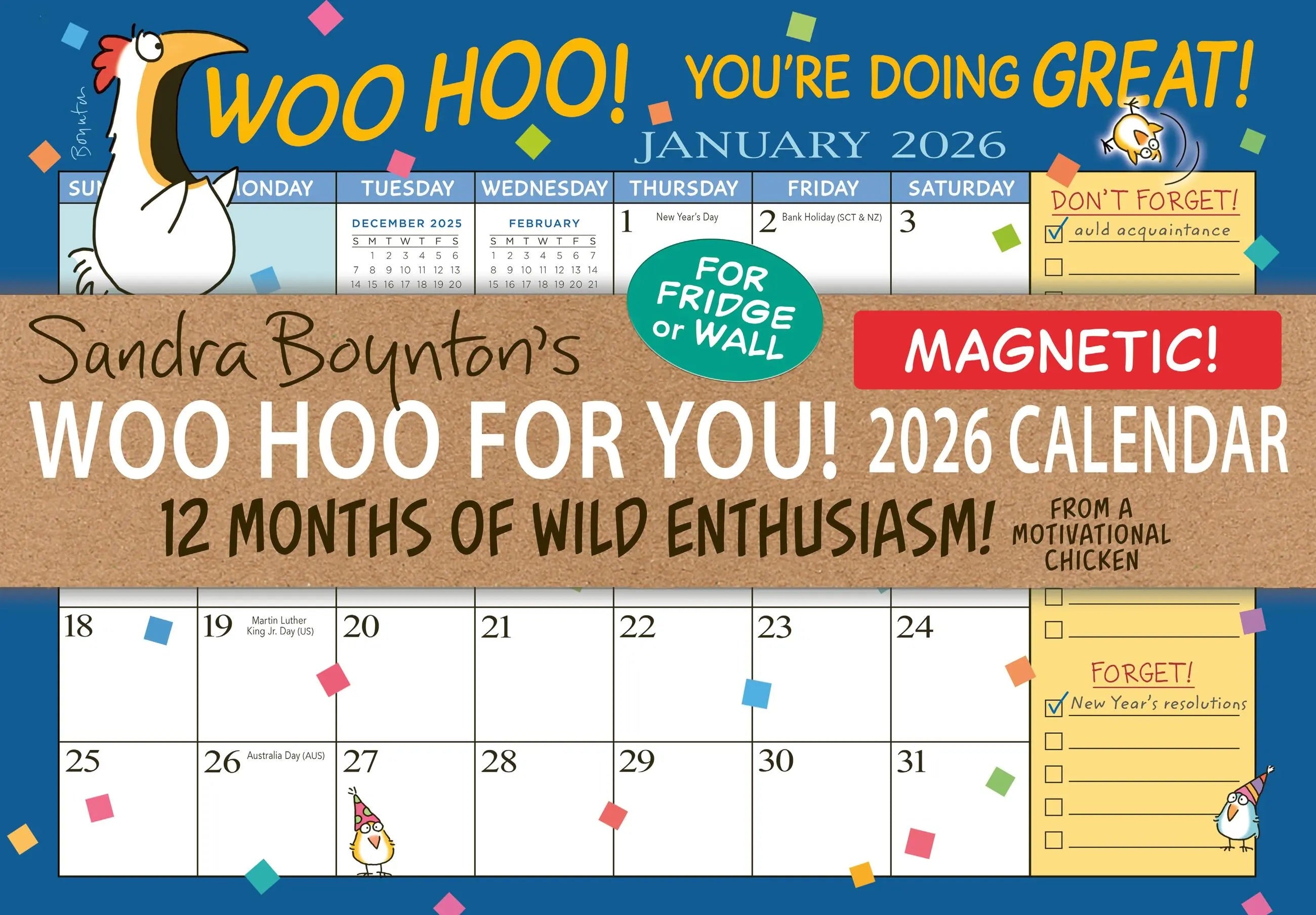 Sandra Boynton's Woo Hoo For You! 2026 Magnetic Calendar 9781523529278