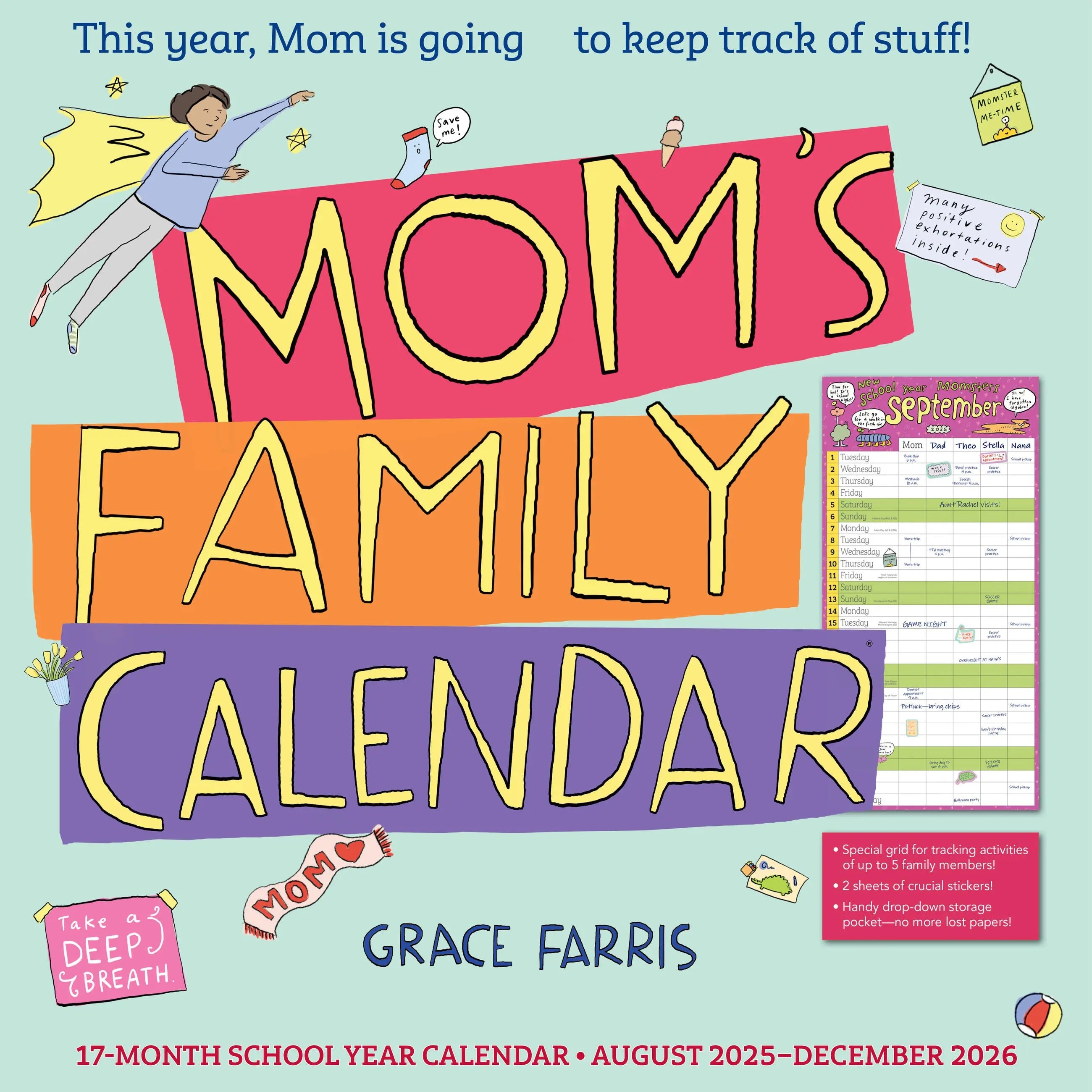 Mom's Family Wall Calendar 2026 9781523529537