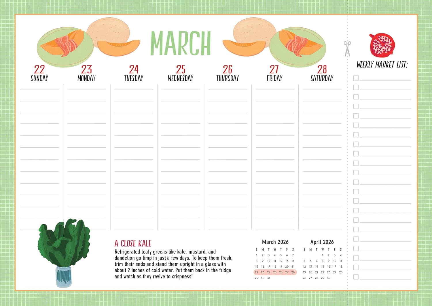 Kitchen Companion Page-A-Week Calendar 2026 9781523530984_2
