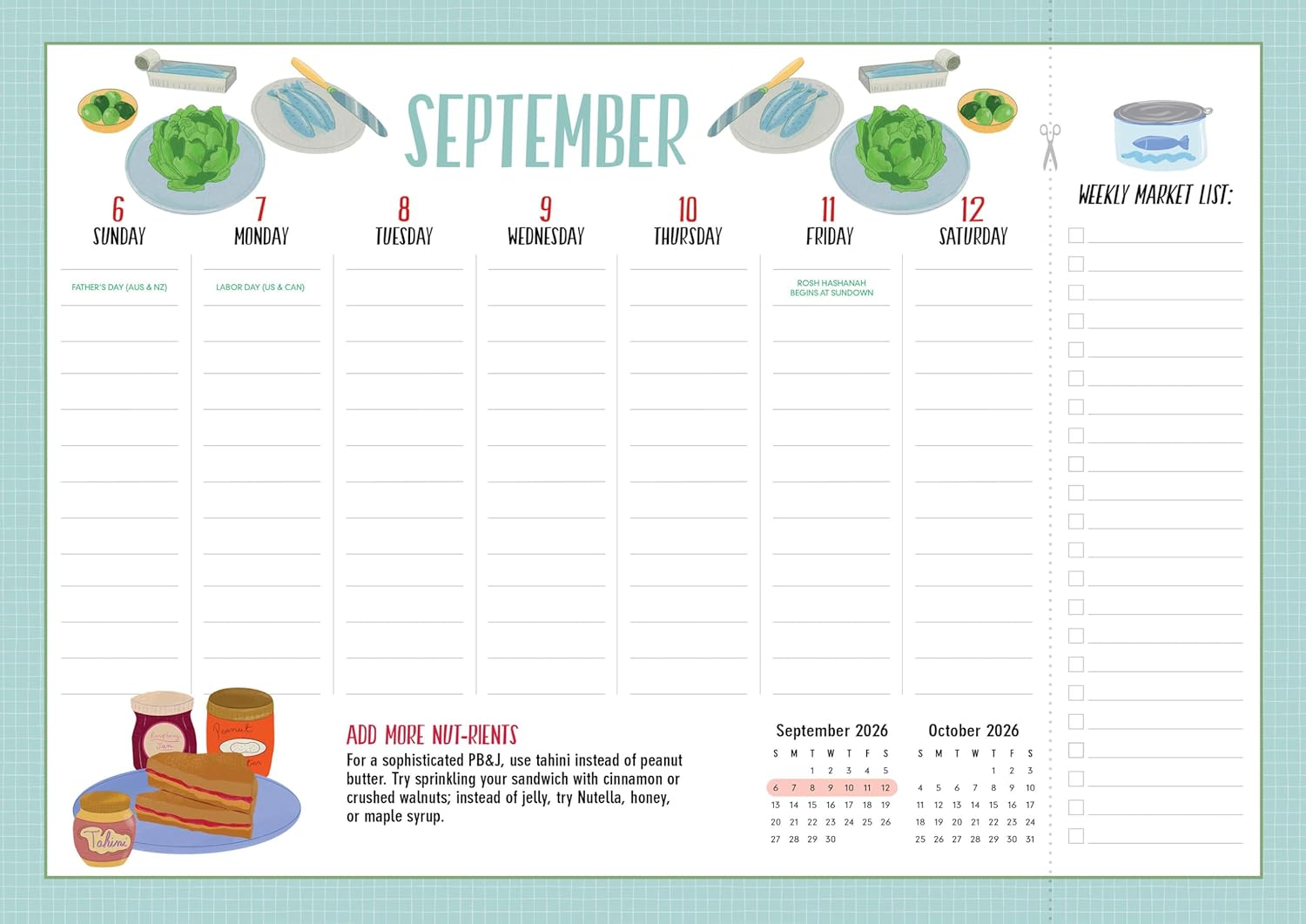 Kitchen Companion Page-A-Week Calendar 2026 9781523530984_3