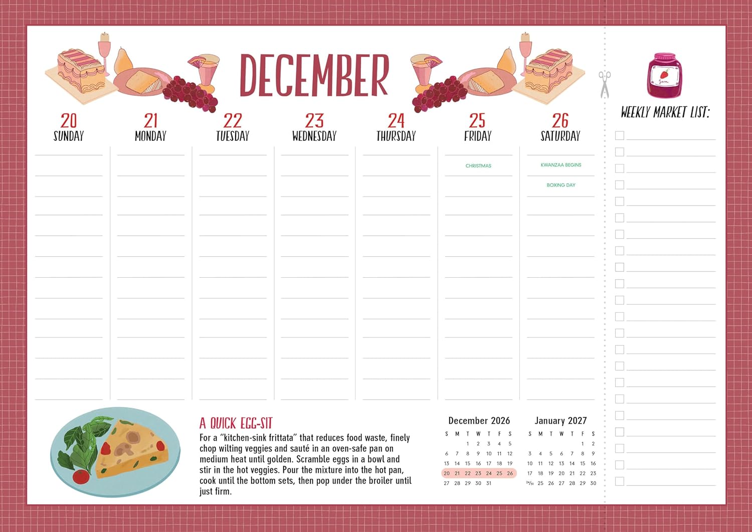Kitchen Companion Page-A-Week Calendar 2026 9781523530984_4