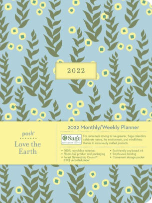 POSH: LOVE THE EARTH 2022 MONTHLY/WEEKLY PLANNER C 9781524868734_cdcfd15d-c851-4ca9-8985-e229de6343c7