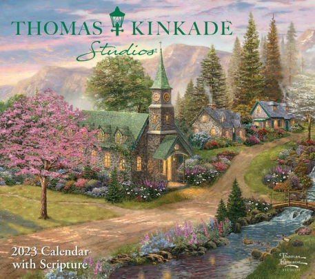 Thomas Kinkade Deluxe Scripture 2023 Wall Calendar - Andrews Mcmeel 9781524872526_cbe3351c-3478-4cb4-82d6-29c18bb1e119