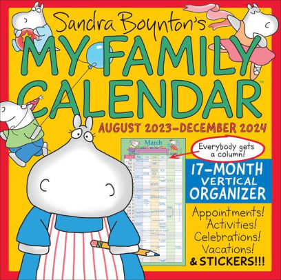 Sandra Boynton's My Family Calendar 17-Month 2023-2024 Family Wall Calendar - Bo 9781524879013_eb628d8a-eef0-4bab-961a-195969177305