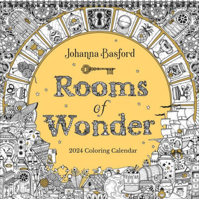 Johanna Basford 2024 Coloring Wall Calendar - Basford. Johanna 9781524879969_4c3bb470-a2b4-42fb-b0b5-2e0b5f066f05