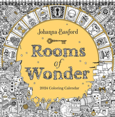 Johanna Basford 2024 Coloring Wall Calendar - Basford. Johanna 9781524879969_4c3bb470-a2b4-42fb-b0b5-2e0b5f066f05