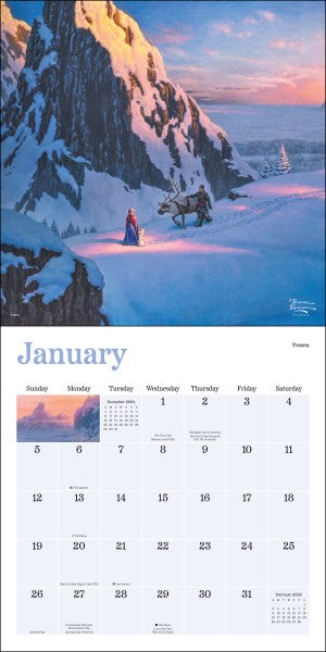 Disney Dreams Collection By Thomas Kinkade Studios: 2025 Wall Calendar 9781524889098