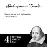 Shakespearean Insults 2025 Day-To-Day Calendar 9781524889470_2