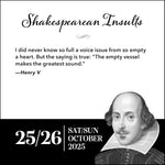 Shakespearean Insults 2025 Day-To-Day Calendar 9781524889470_4