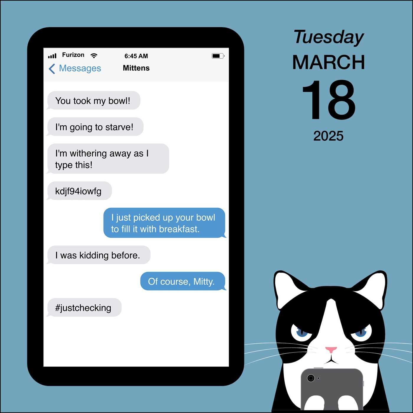 Texts From Mittens The Cat 2025 Day-To-Day Calendar 9781524889500_2