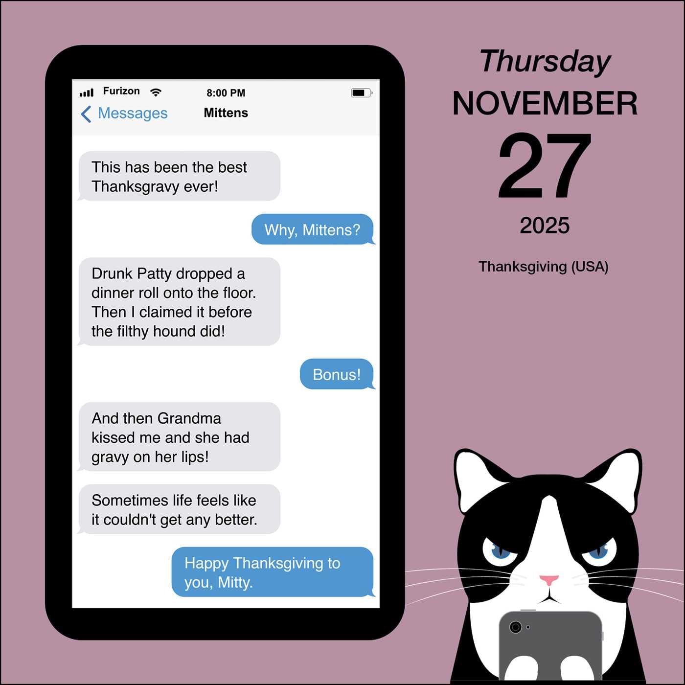 Texts From Mittens The Cat 2025 Day-To-Day Calendar 9781524889500_4