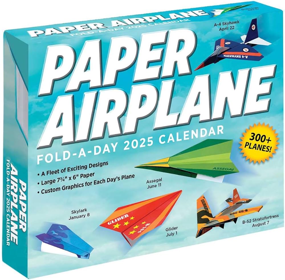 Paper Airplane 2025 Fold-A-Day Calendar 9781524891053