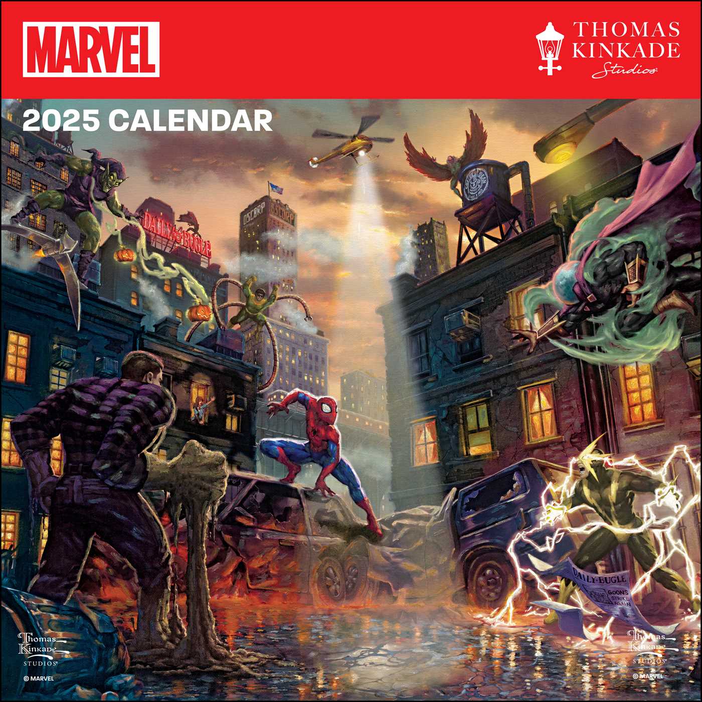 Marvel By Thomas Kinkade Studios 2025 Wall Calendar 9781524892791