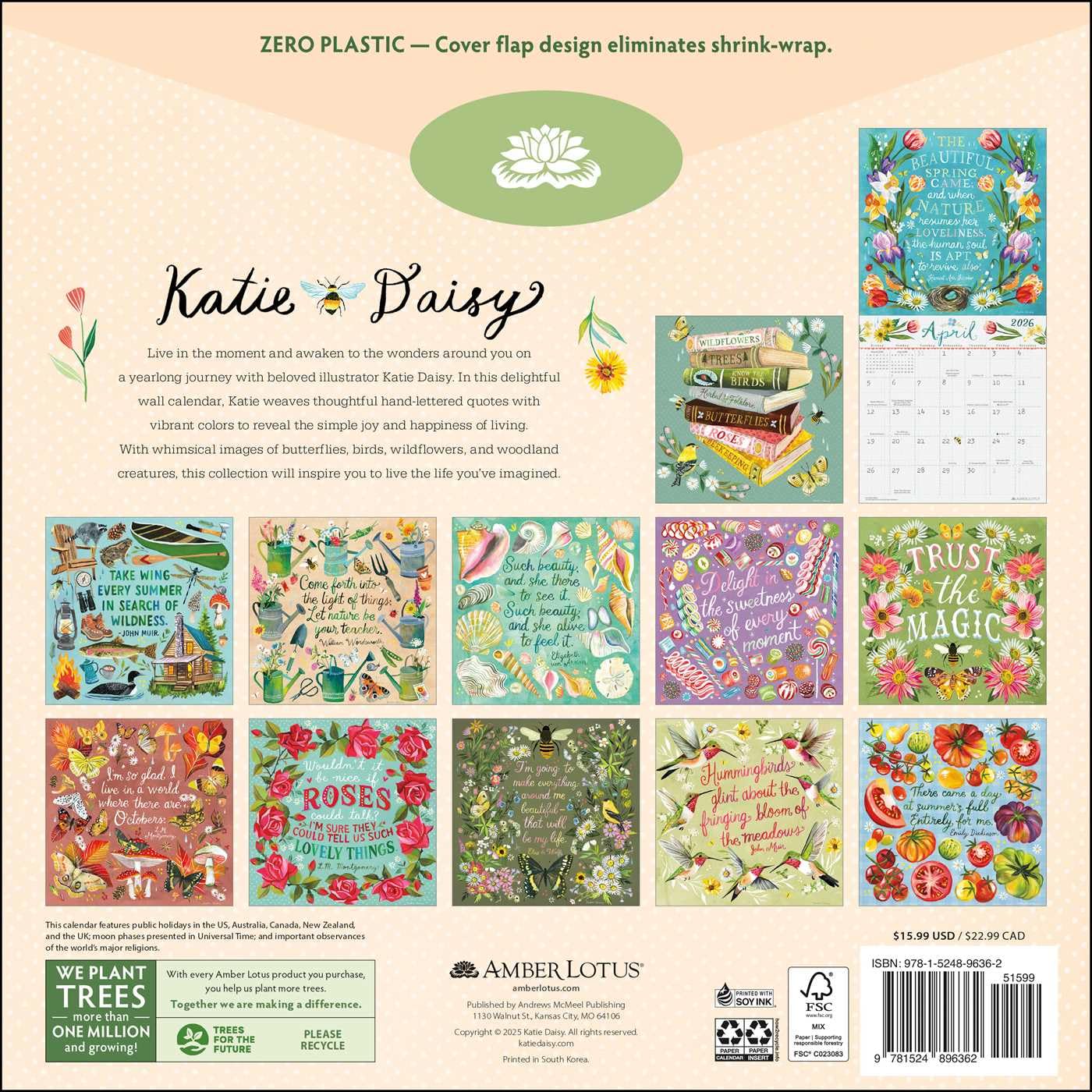 Katie Daisy 2026 Wall Calendar 9781524896362_1