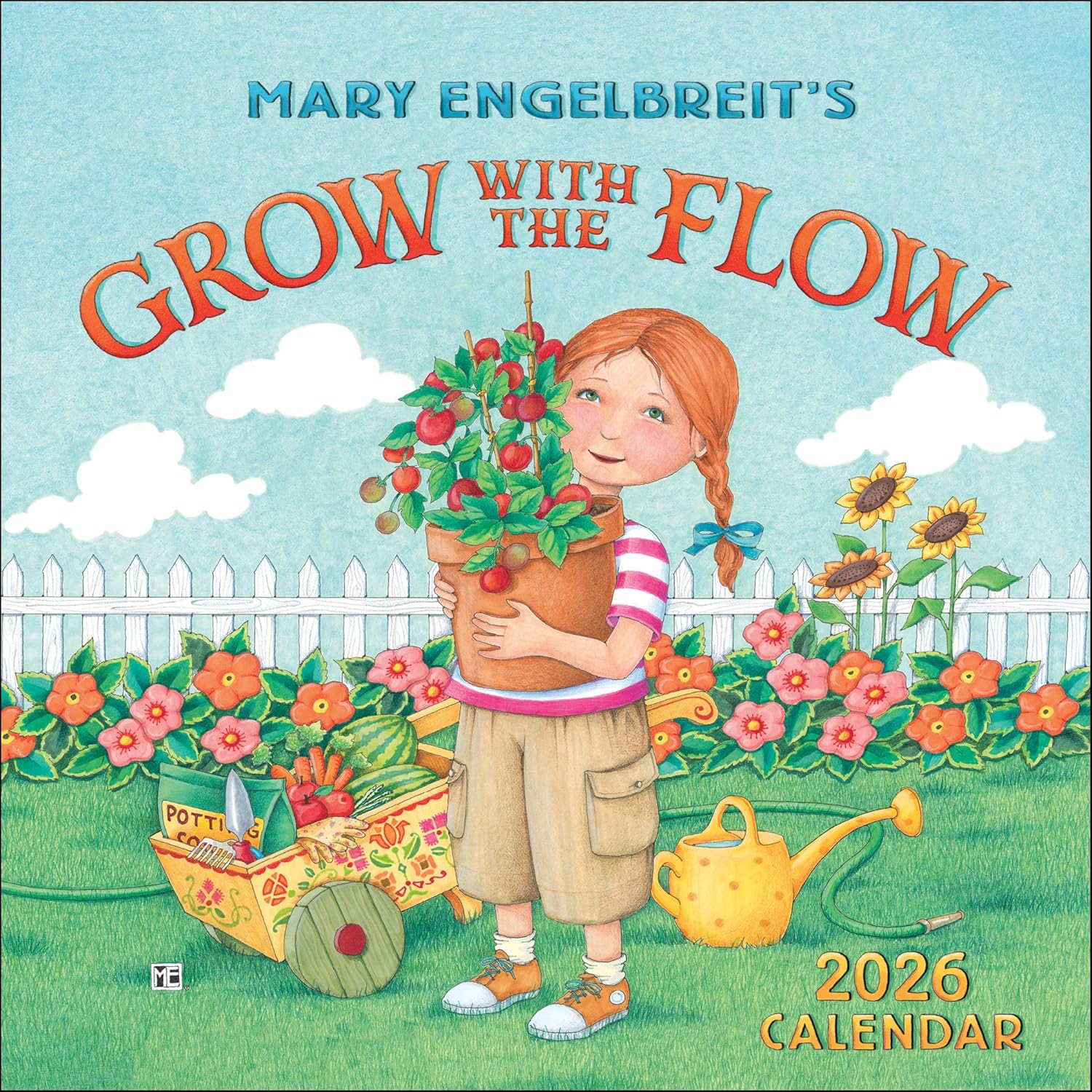 Mary Engelbreit's Grow With The Flow 2026 Mini Wall Calendar 9781524896621