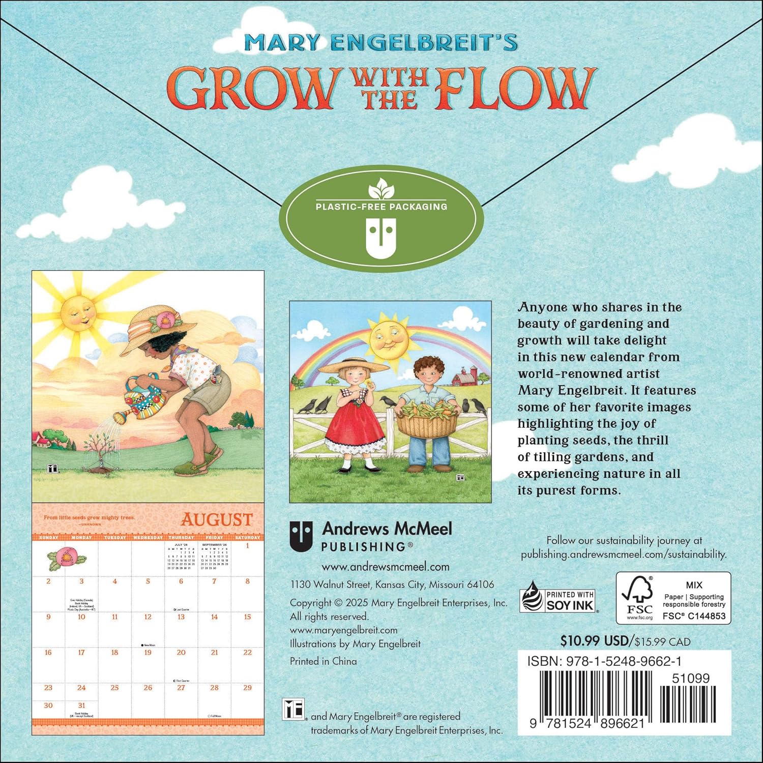 Mary Engelbreit's Grow With The Flow 2026 Mini Wall Calendar 9781524896621_1