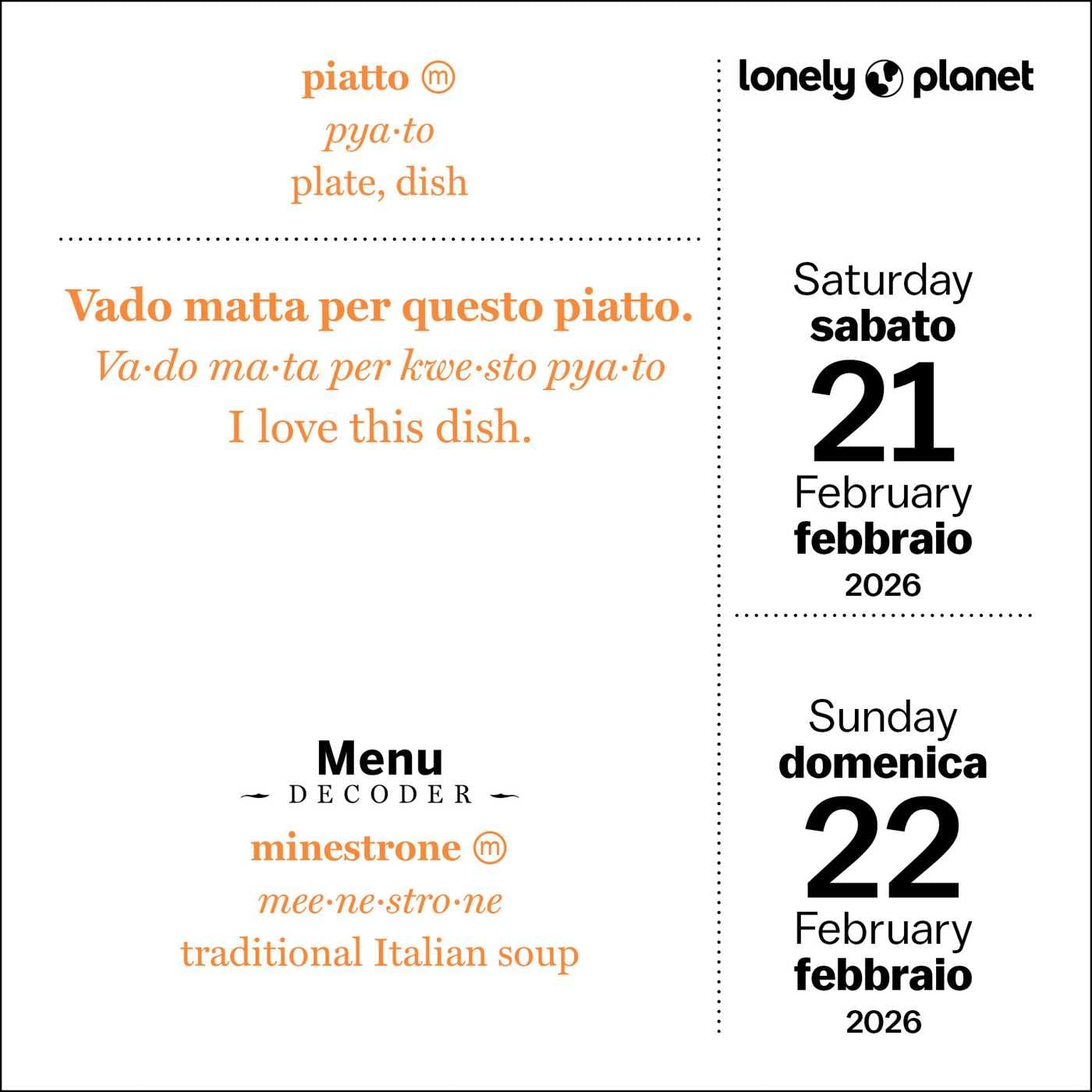 Lonely Planet: Italian Phrasebook 2026 Day-To-Day 9781524896676_2