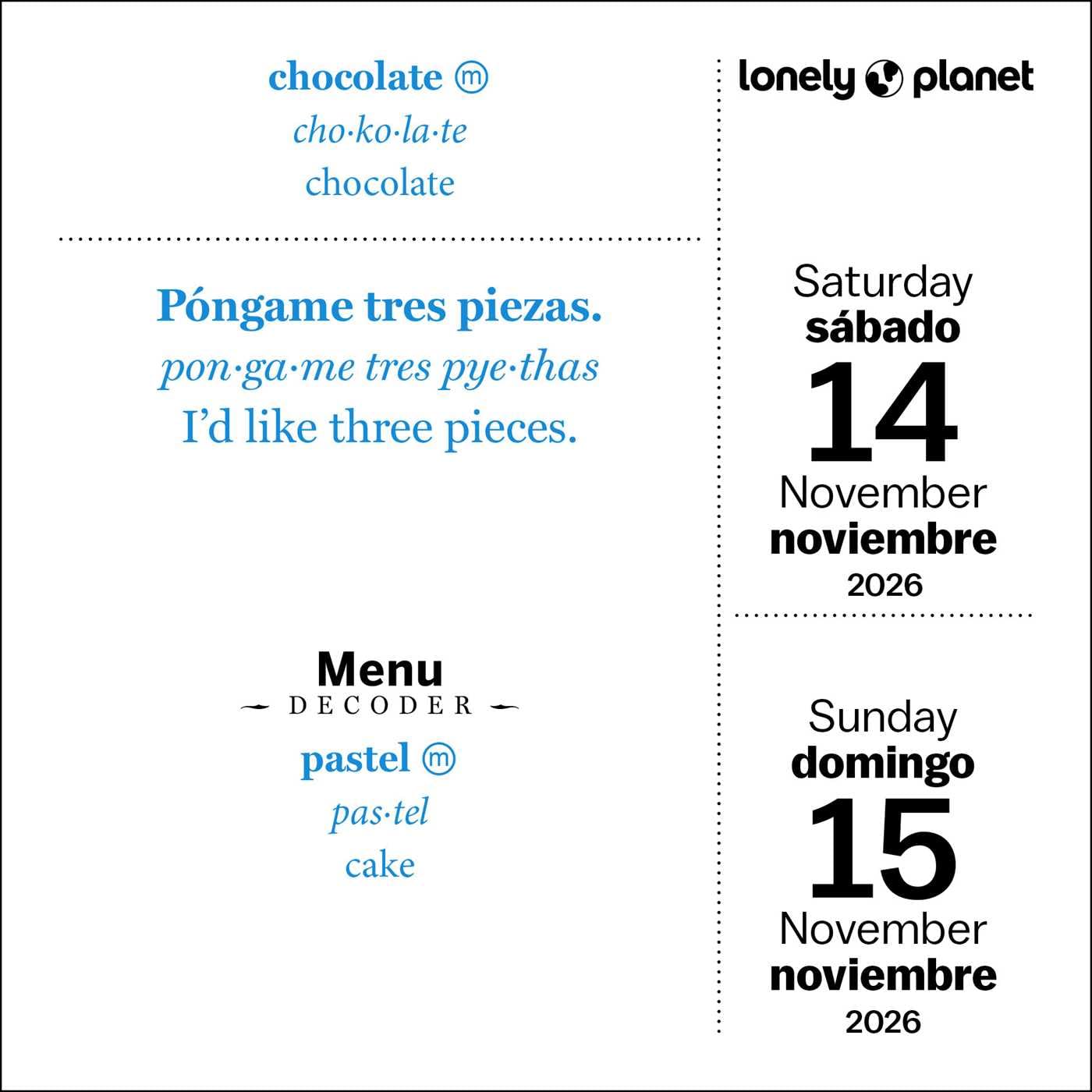 Lonely Planet: Spanish Phrasebook 2026 Day-To-Day 9781524896683_4