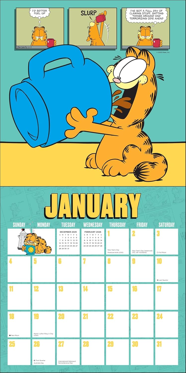 Garfield 2026 Wall Calendar 9781524896713_2