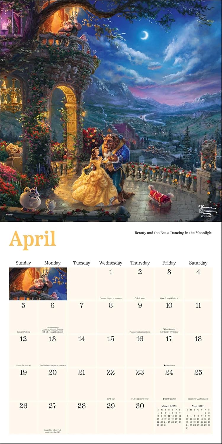 Disney Dreams Collection By Thomas Kinkade Studios 2026 Wall Calendar 9781524896782_3