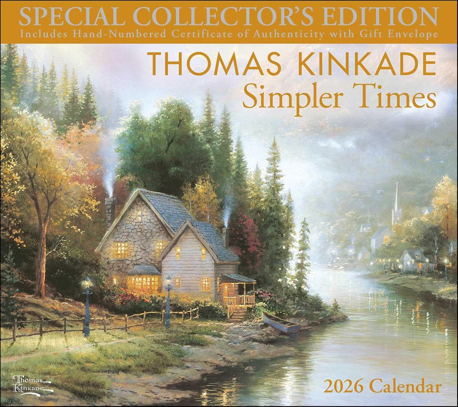 Thomas Kinkade Special Collector's Edition 2026 Deluxe Wall Calendar With Print 9781524896836