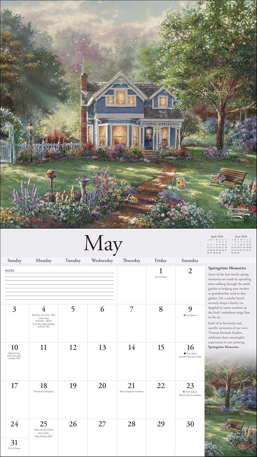 Thomas Kinkade Special Collector's Edition 2026 Deluxe Wall Calendar With Print 9781524896836_3