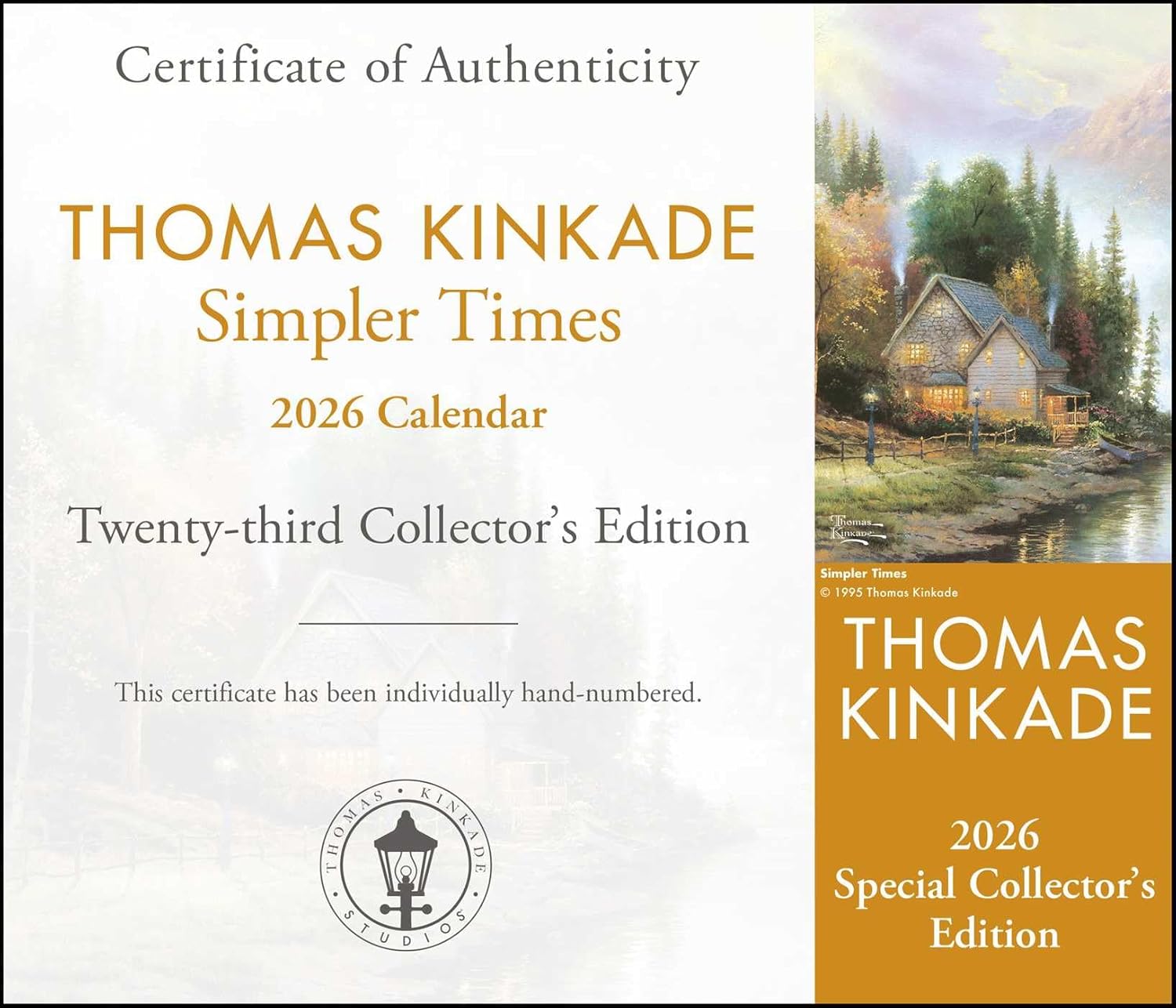 Thomas Kinkade Special Collector's Edition 2026 Deluxe Wall Calendar With Print 9781524896836_6