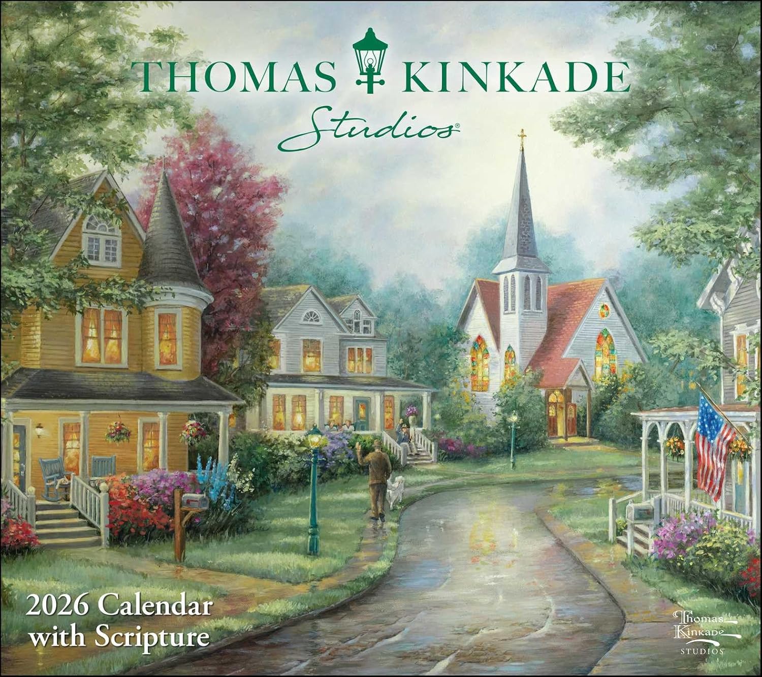 Thomas Kinkade Studios 2026 Deluxe Wall Calendar With Scripture 9781524896898