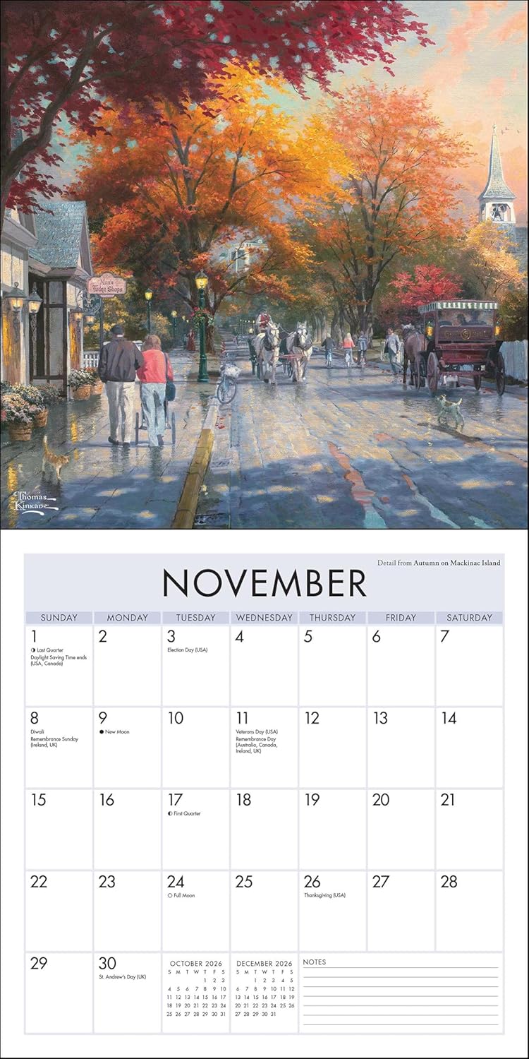 Thomas Kinkade Studios 2026 Mini Wall Calendar 9781524896911_4