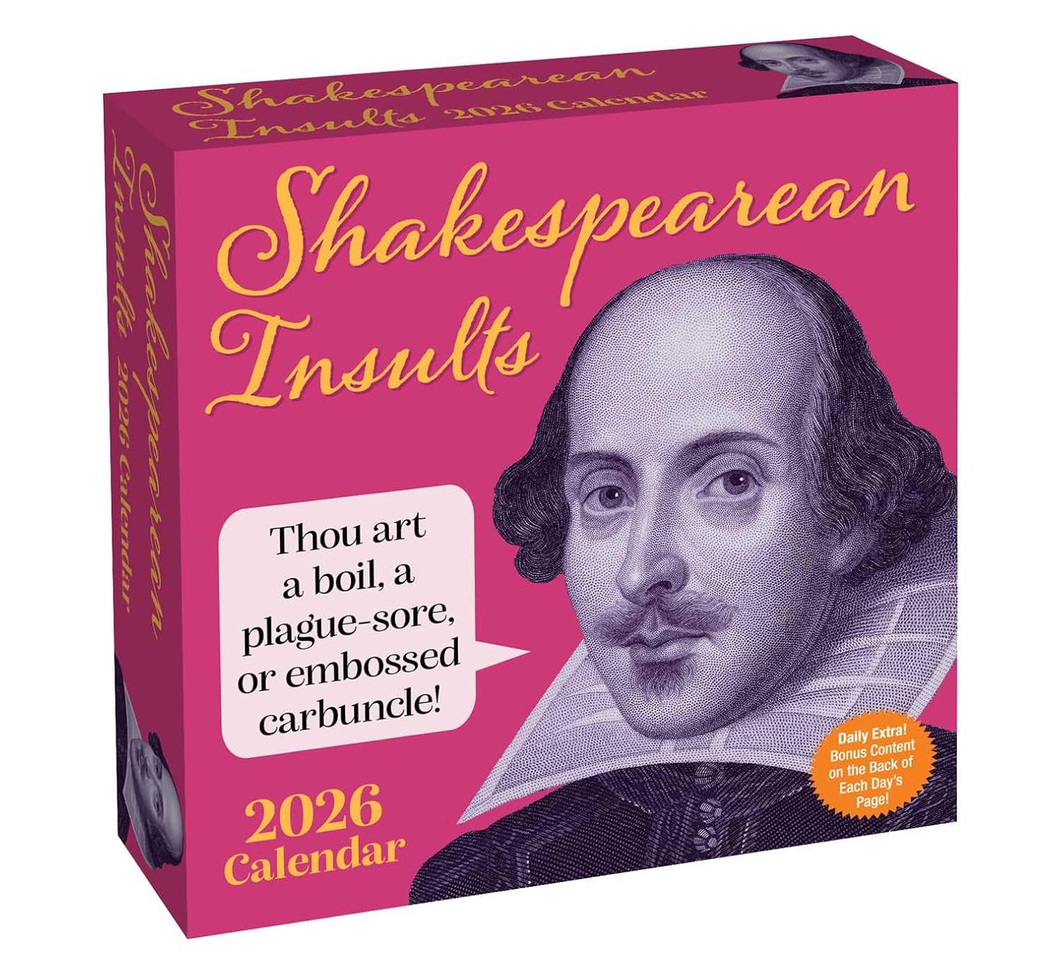 Shakespearean Insults 2026 Day-To-Day Calendar 9781524896973