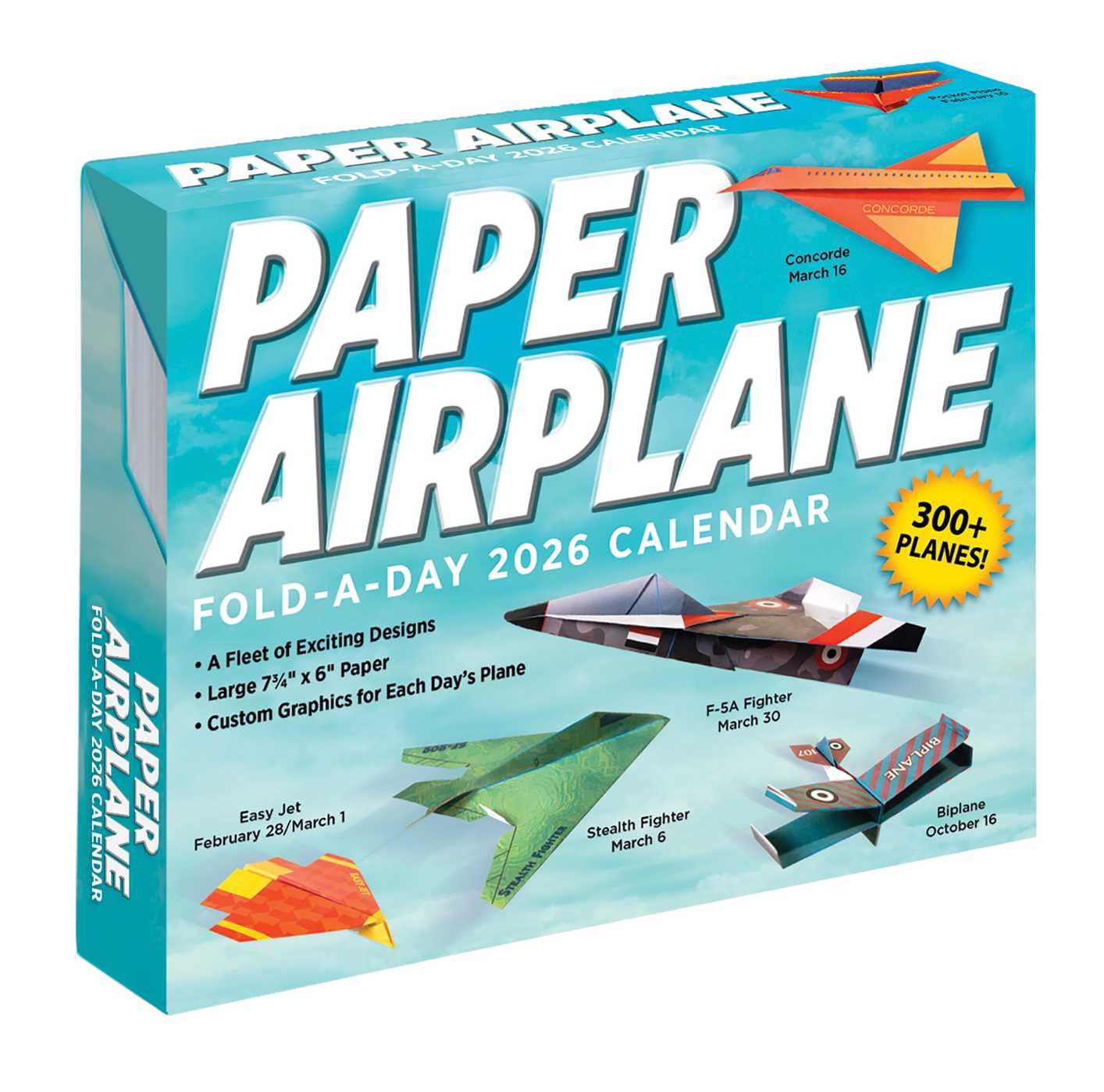 Paper Airplane 2026 Fold-A-Day Calendar 9781524897574