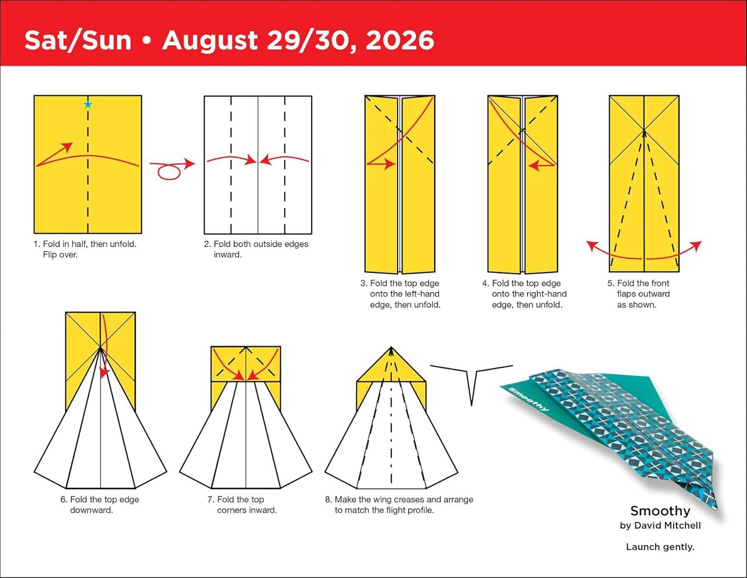 Paper Airplane 2026 Fold-A-Day Calendar 9781524897574_6