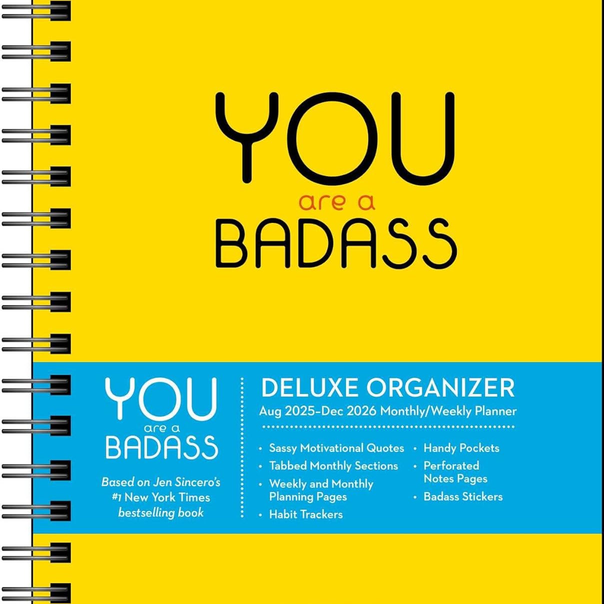 You Are A Badass Deluxe Organizer 17-Month 2025-2026 9781524897611