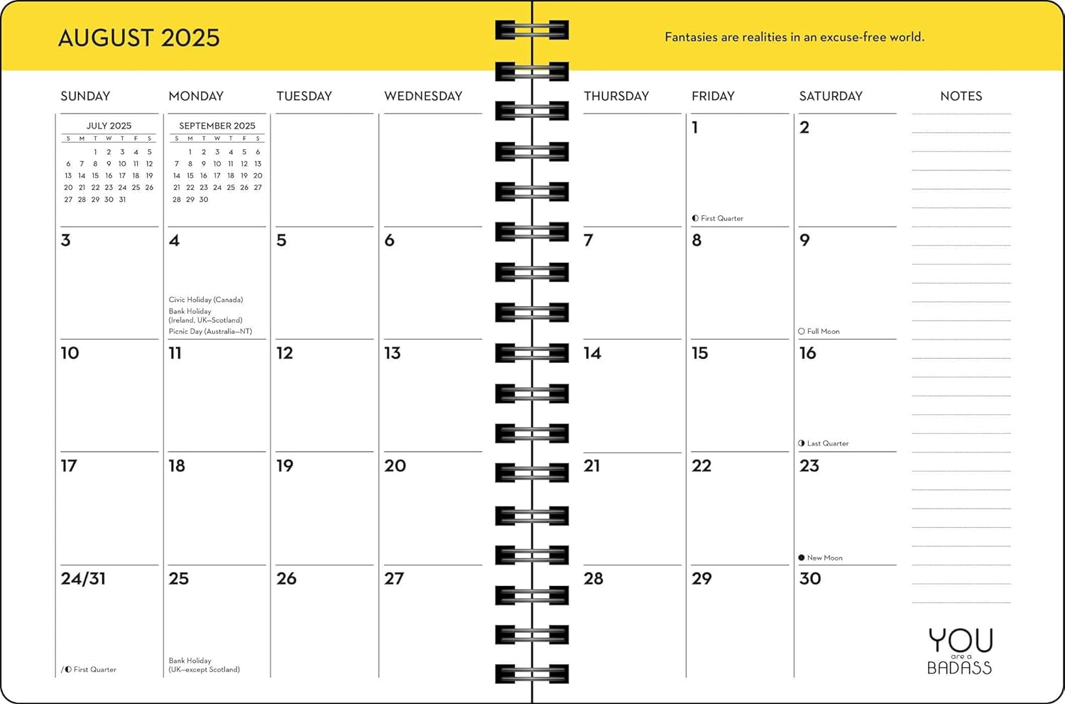 You Are A Badass Deluxe Organizer 17-Month 2025-2026 9781524897611_3