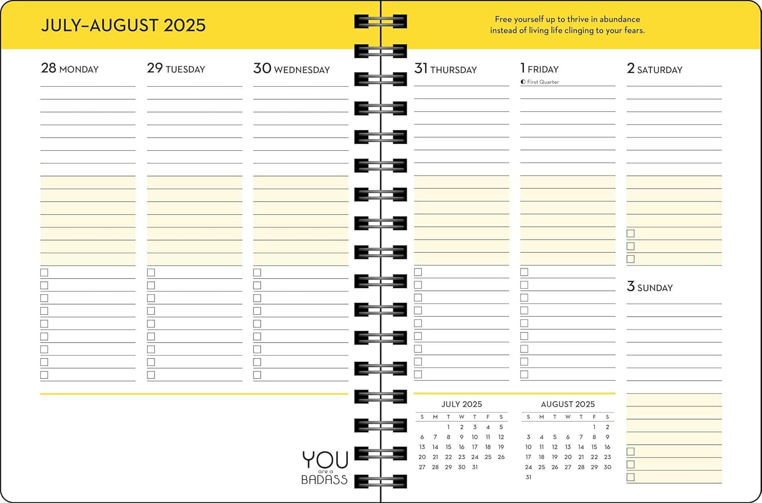 You Are A Badass Deluxe Organizer 17-Month 2025-2026 9781524897611_4