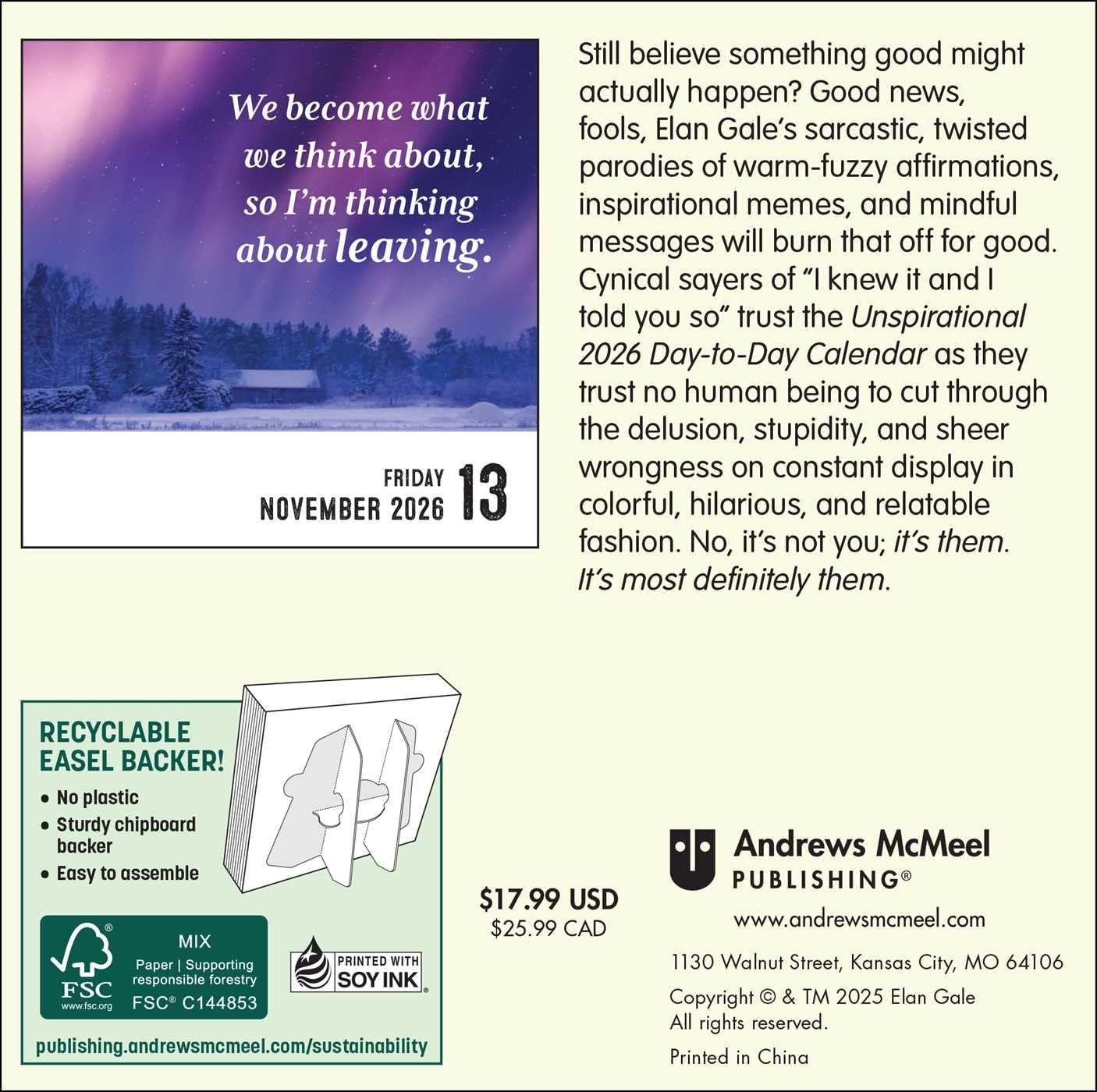 Unspirational 2026 Day-To-Day Calendar 9781524897741_1