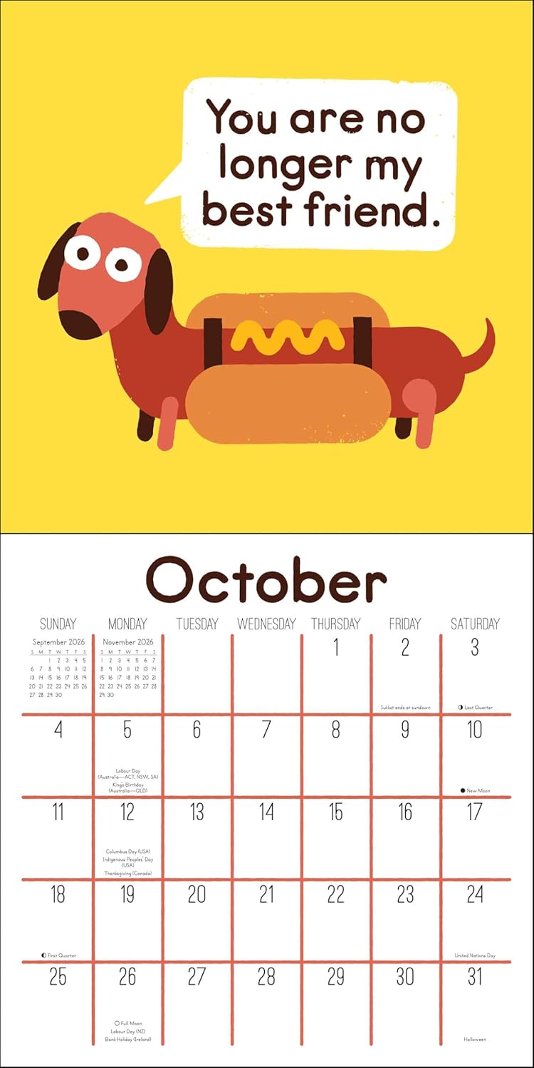The Art Of David Olenick 2026 Wall Calendar: Let's Talk About Our Fillings 9781524897925_4