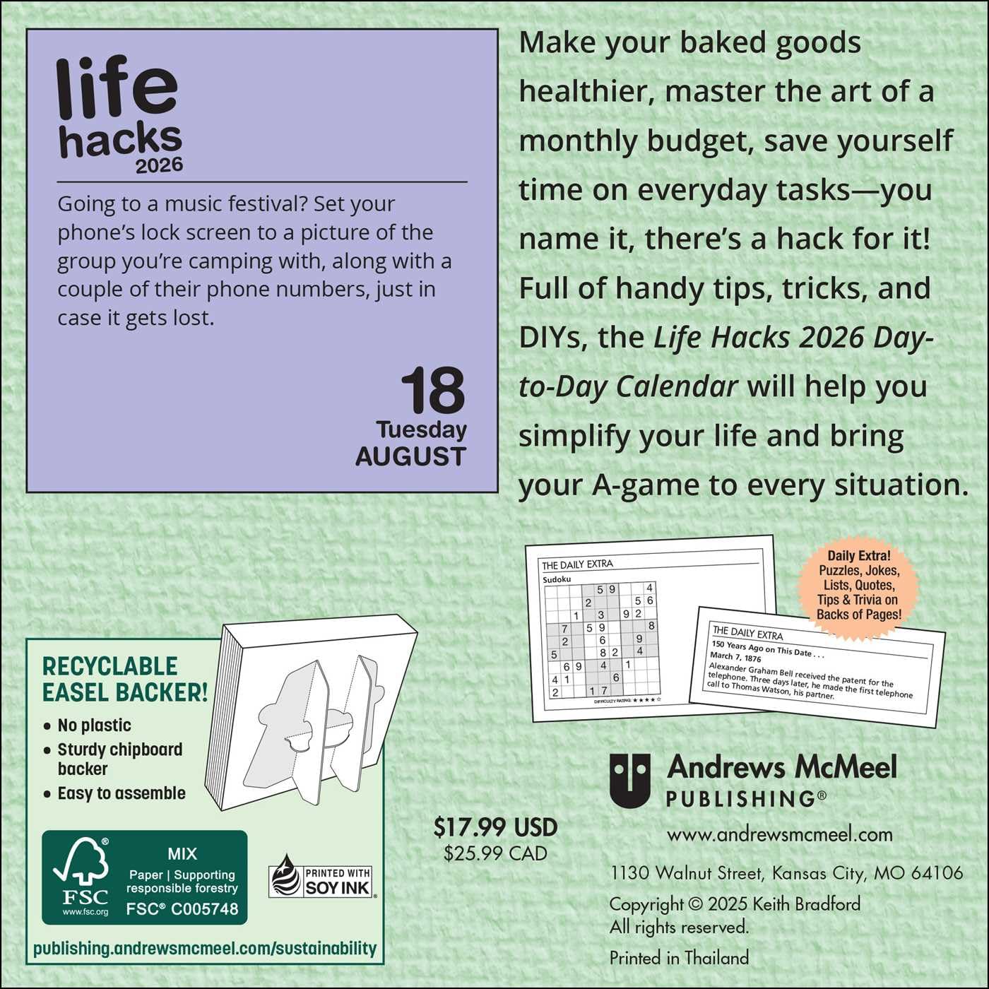 Life Hacks 2026 Day-To-Day Calendar 9781524897987_1