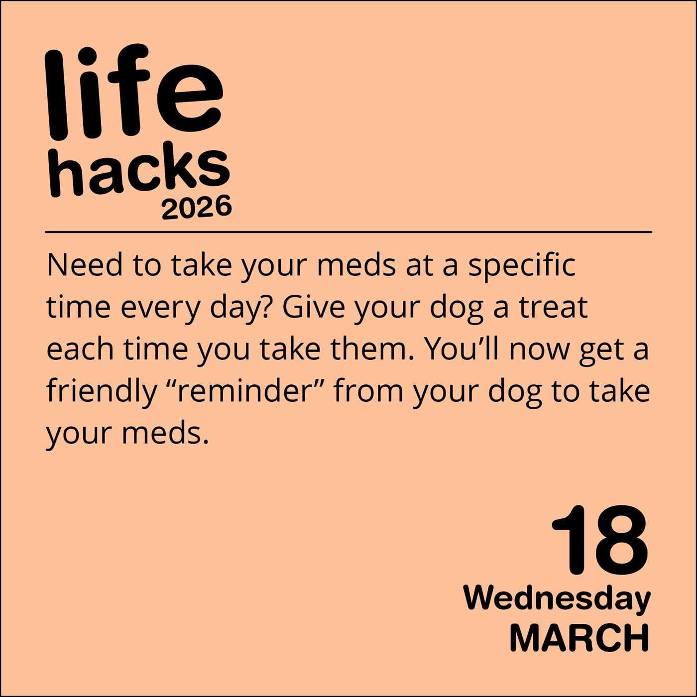 Life Hacks 2026 Day-To-Day Calendar 9781524897987_2