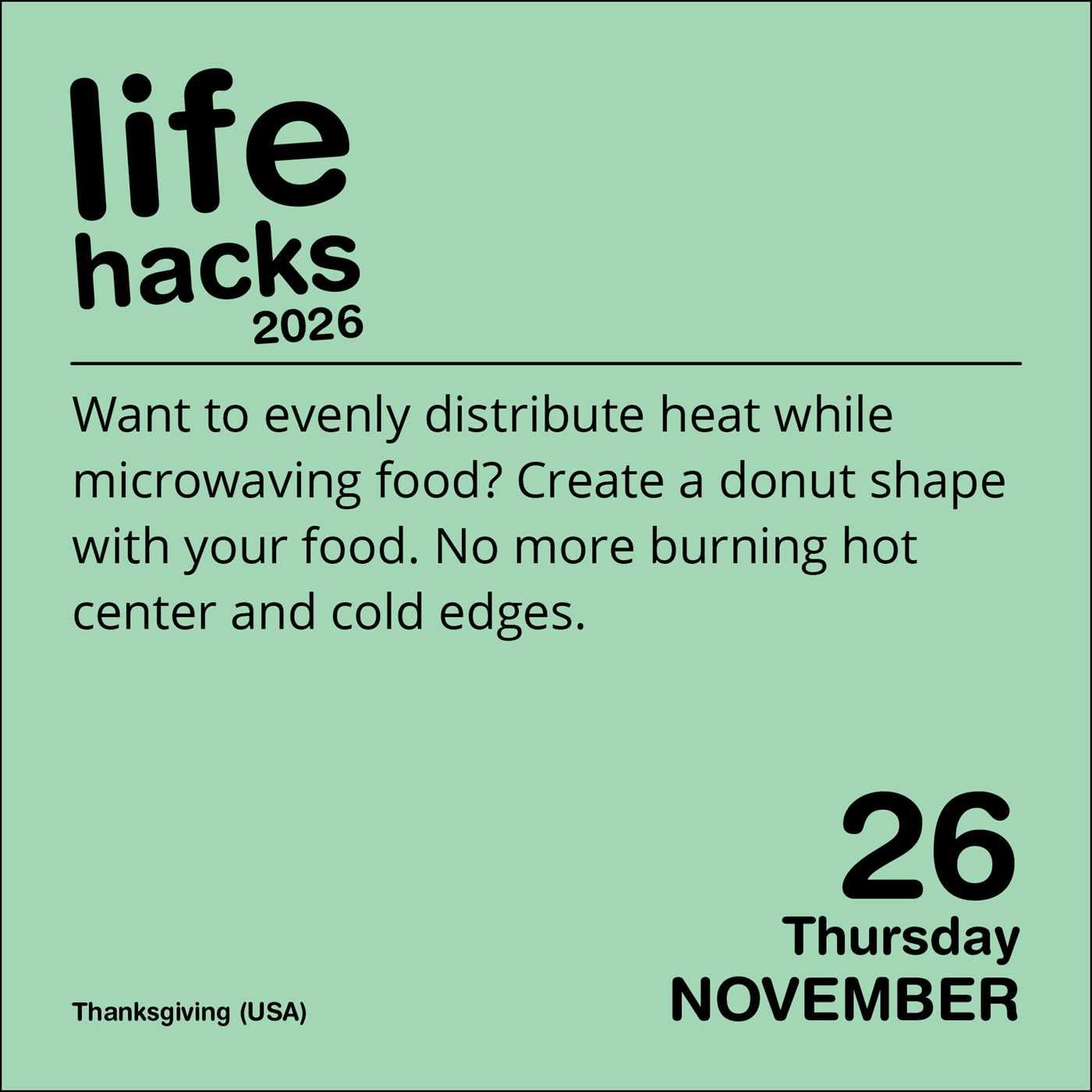 Life Hacks 2026 Day-To-Day Calendar 9781524897987_4