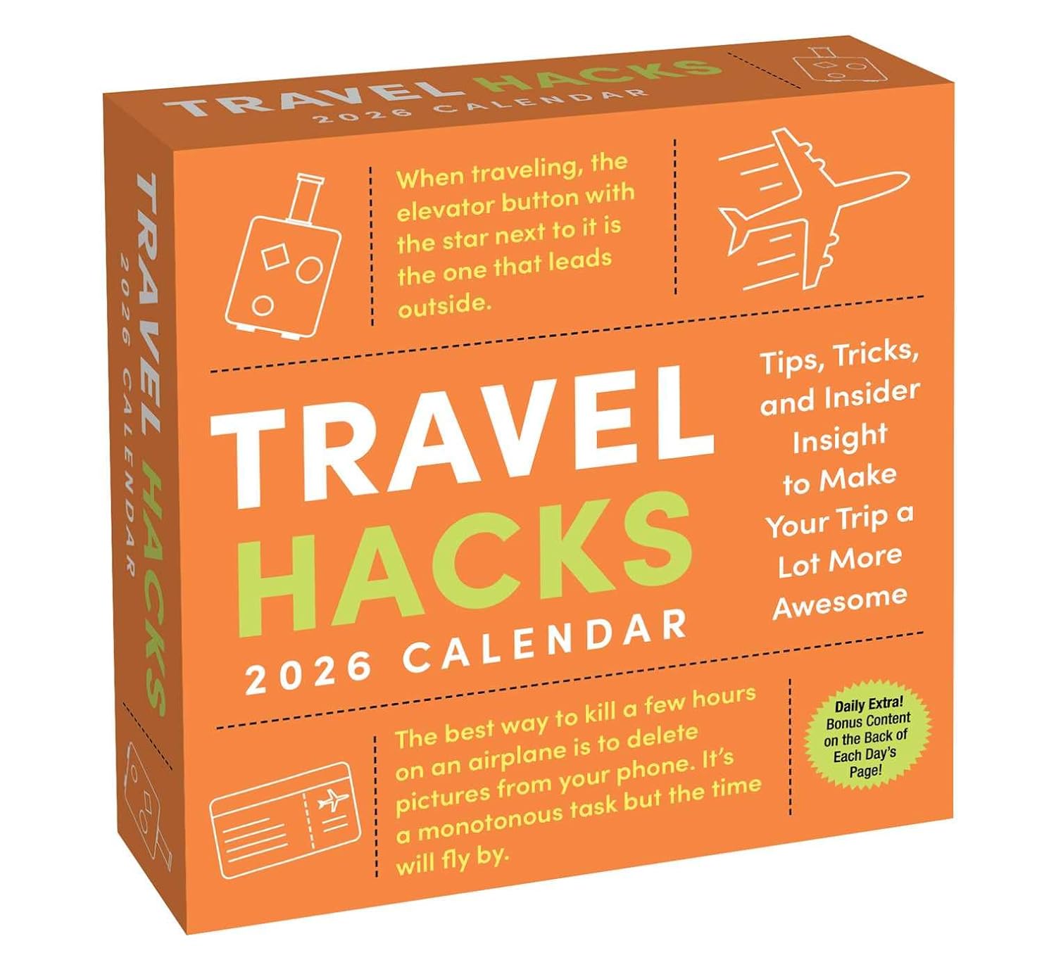 Travel Hacks 2026 Day-To-Day Calendar 9781524897994