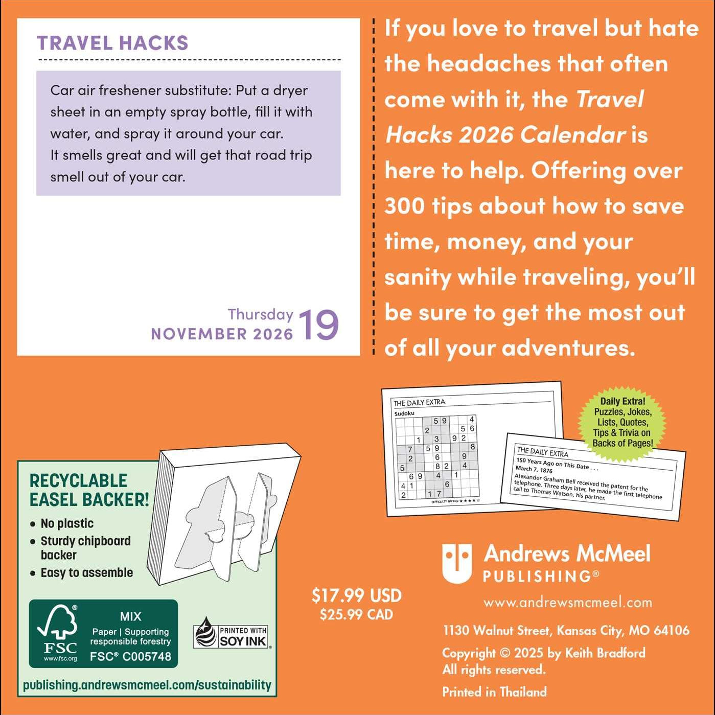 Travel Hacks 2026 Day-To-Day Calendar 9781524897994_1